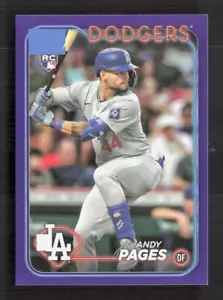 Aggiornamento Topps 2024 Andy Pages #US221 Meijer esclusivo viola parallelo RC - Foto 1 di 2