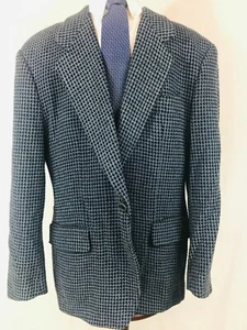 Lubiam LBM Italy Blue Check Wool Blend 1 Button Blazer Jacket US 40R, EURO 50R - Picture 1 of 8