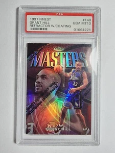 PSA 10 1997-98 Topps Finest Grant Hill Masters Refractor W/coating 393/1090 #149 - Picture 1 of 2