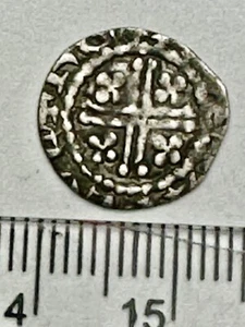 John Medieval Hammered Silver cl.4c London Penny - Old Gillis Ticket (E732) - Bild 1 von 3
