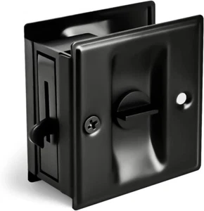 Privacy Sliding Door Lock with Pull Replace Old Or Damaged Pocket Door Locks - Picture 1 of 8