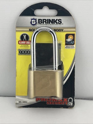 BRINKS (665-50052) Combination Lock Resettable, 50mm 2" Solid Brass - Image 1 of 3