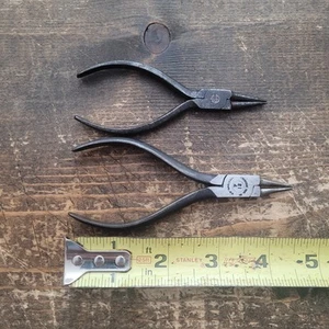 Vintage Halbmond 21-4 runde Nadel Nase Zange SELTEN Spezialität 4" klein USA Werkzeug Posten - Bild 1 von 10