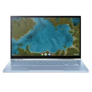 Asus C433T 14'' M3-8100Y 64GB ChromeOS Silver Touchscreen Chromebook Flip Laptop - Picture 1 of 3