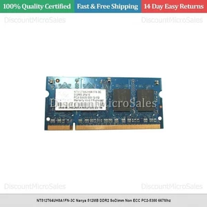 NT512T64UH8A1FN-3C Nanya 512MB DDR2 SoDimm Non ECC PC2-5300 667Mhz - Picture 1 of 1