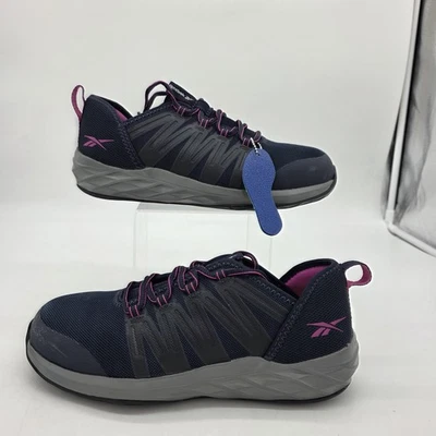 Reebok Astroride туфли женщин размер 7,5 темно-серый розовый Comp носок работы кроссовок - Изображение 1 из 4