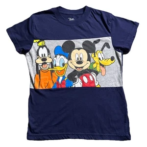 Disney Mickey Mouse Shirt Kids Boy Girls Youth Size 8 Medium Goofy Donald Pluto - Picture 1 of 9