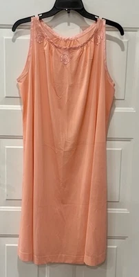 Camisón vintage para mujer mediano Gossard Artemisa melocotón sin mangas tricot nailon Foto 1 de 4