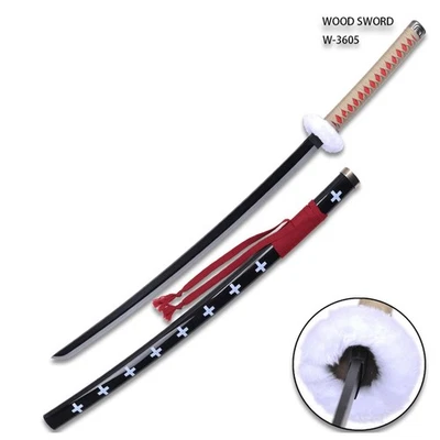 Espada Katana de Madera Cirujano de la Muerte Doctor Trafalgar Law con Vaina de Plástico Foto 1 de 2