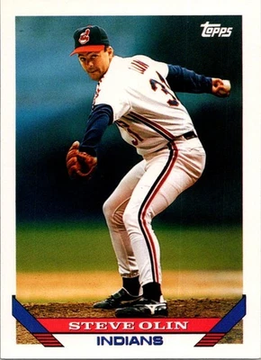 1993 Topps Steve Olin #167 Cleveland Indians - Image 1 of 2