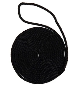 Buccaneer Rope Company 20-03544 5/8 inch x 35 ft. Black Twisted Nylon Dock Line - Picture 1 of 2