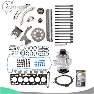 Head Gasket Set Timing Chain Kit Water Pump For 02-05 Chevrolet Trailblazer 4.2L - Picture 1 of 24