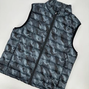 Pineda Covalin Vest Womens Large Gray Camo Puffer Quilted Zip Mexico Camouflage - Picture 1 of 9