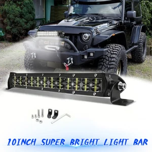 10"inch 300W Dual Row LED Work Light Bar Spot Driving Offroad 4WD ATV Truck 8/12 - Picture 1 of 11