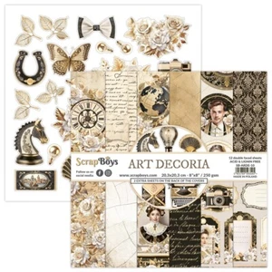 Papeles ScrapBoys - Art Decoria - Almohadilla de papel 8x8 12/piezas + Patrones adicionales Libro de recortes - Imagen 1 de 7