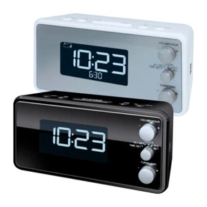 TERRIS Radiowecker Uhrenradio USB Ladefunktion 2 Weckzeiten Dimmbar UKW Radio  - Bild 1 von 3