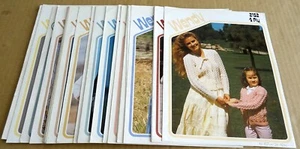 MULTI-LIST OF ORIGINAL WENDY LADIES, MENS, KIDS KNITTING PATTERNS (A5) (J) - Picture 1 of 43