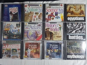 12 Computer Software History Nature Science & World Atlas - Picture 1 of 12