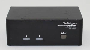 StarTech | SV231DD2DUA | 2 Port Dual DVI USB KVM Switch with Audio & USB 2.0 Hub - Picture 1 of 6