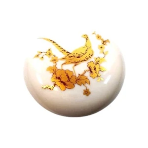 Goldener Fasan Blumen Schmuckschatulle Fine China klein Gorham USA Sammlerstück - Bild 1 von 8