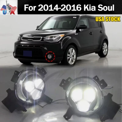 Conversion DRL For KIA Soul 2014 15-2016 LED Daytime Running Fog Light Assembly - Imagem 1 de 4