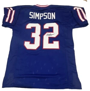 Oj Simpson Hand Signed Jersey Pro XL JSA Buffalo Bills Vintage Autograph NEW - Picture 1 of 19