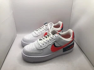 Brand New Wmns Nike Air Force 1 Shadow White Solar Red Size 9W DB3902-100 - Picture 1 of 5