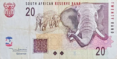 SOUTH AFRICA 2005 (ND) 20 RAND BANKNOTE,SIGN T.T. MBOWENI,ELEPHANT SERIES P129A - Image 1 of 4