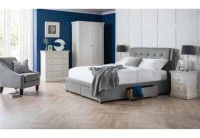 Julian Bowen Fullerton 4 Drawer Fabric Upholstered Bed 4FT6 Double 5FT King Size - Image 1 of 4