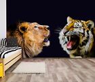 3D Lwen Tiger M413 Tier Tapete Wandbild Selbstklebend Abnehmbare Eve 2023