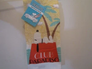 Peanuts Snoopy Friends "Club Paradiso" Summer 2 Pack Kitchen Towels 16 x 26 NWT - Picture 1 of 5