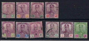 MALAYA JOHORE SG78/87 1904 DEFINITIVE SET USED (d) - Picture 1 of 1