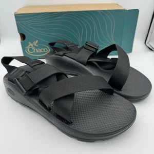 Men Chaco MEGA Z Clould Sandal J106635 Solid Black 100% Original Brand New Sz 11 - Picture 1 of 9