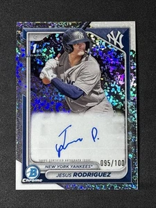 2024 Bowman Chrome 1st Jesus Rodriguez /100 Mini-Diamond Auto #CPA-JR Yankees - Picture 1 of 2