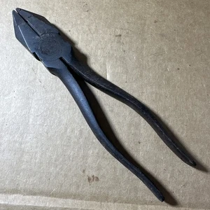 Vintage 1936-1941 Craftsman Vanadium  8.5" Linesman Pliers, "Circle C" USA - Picture 1 of 11