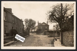 Postcard Kingskerswell nr Torquay Devon village houses Vicarage Corner RP - Picture 1 of 2