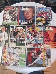 Lot Of 9 Sports Illustrated- San Francisco 49ers Chiefs Qb Joe Montana Super Bow - Picture 1 of 13