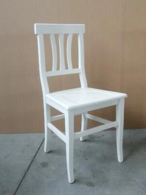 SEDIA CUCINA IN LEGNO COLORE BIANCO, SEDUTA IN LEGNO MOD PIERA - Immagine 1 di 2