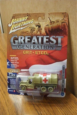 Johnny Lightning Greatest Generation Grit&Steel WWII GMC CCKW 2-1/2 Ton 6x6 Trk - Image 1 of 2