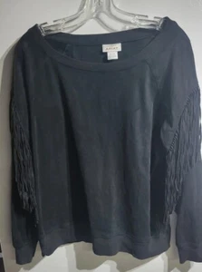 Ariat Womens Fringe Pullover Black Size XL - Picture 1 of 2