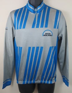 Man Roland Cycling Jersey Long Sleeve Top Shirt Trikot Maglia 80s Mens L Large - Picture 1 of 5