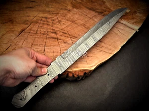 XL Handgefertigte Damaststahl Rohling Klinge - Messerklinge - Wärmebehandlung - SD5 - Bild 1 von 3