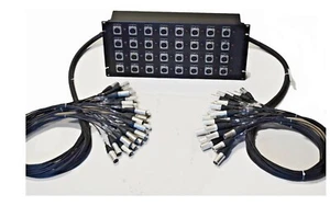 CBI 32 Ear Splitter Box Rack 15ft Mon 25ft Main Microphone Split Snake w/ Lifts - Picture 1 of 2