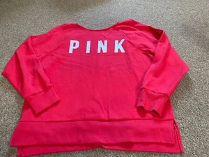 Ladies Pink by Victorias Secret Pink Sweat Style Top Size Small - Picture 1 of 4