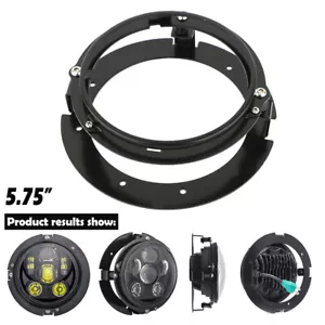 Motorcycle 5.75 inch 5-3/4" Round LED Headlight Mounting Ring Bracket For Harley - Picture 1 of 8
