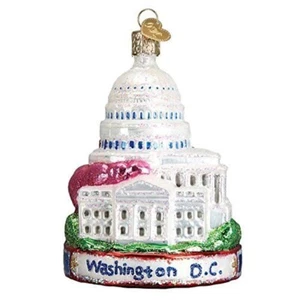 Old World Christmas WASHINGTON DC (20088) Glass Ornament w/ OWC Box - Picture 1 of 4