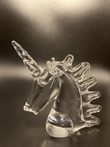 Benito Marcolin MCM VTG Sweden Konstglas Unicorn Figurine Paperweight B151-135 - Picture 1 of 8