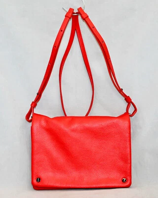 Bandolera HALOGEN Fiesta Roja Cuero Guijarro 3 Secciones Solapa NT-BS-506 Foto 1 de 4