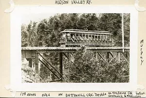 T357 2ndGEN RP 1900s HUDSON VALLEY RAILWAY BENCH CAR BATTENKILL CREEK TRESTLE NY - Bild 1 von 1