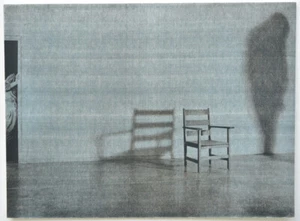 Gordon Holler screenprint, untitled (chair and shadow) ,  signed - Picture 1 of 2